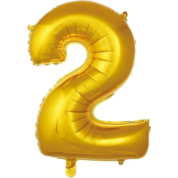 Parti Sürprizi Gold 2 Rakam Folyo Balon 36 cm 1ADET ürün görseli