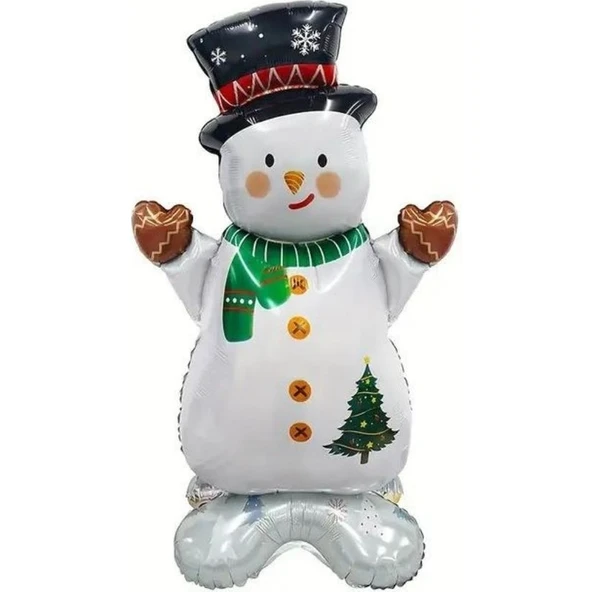 Parti Sürprizi yılbaşı Partisi Büyük Ayaklı Kardan Adam Folyo Balon ürün görseli