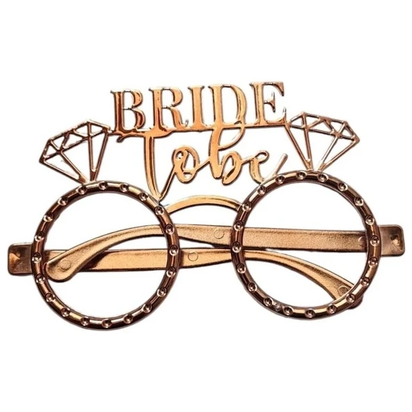 Parti Sürprizi Bride To Be Bekarlığa Veda Rose Gold Tek Taşlı Gözlük 1 Adet ürün görseli