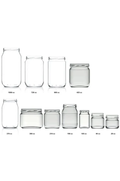 MCS 425 cc 33 Adet Cam İzmir Kavanoz (Paşabahçe Kapaklı) - 4