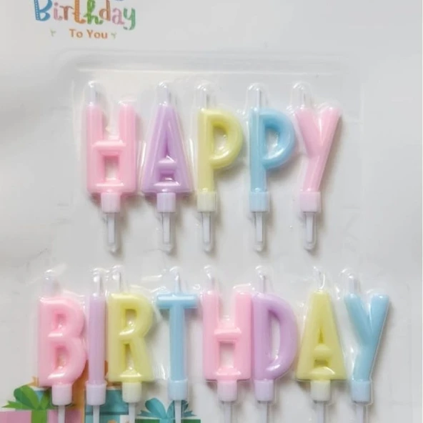 Parti Sürprizi Macaron Happy Birthday Pasta Mumu ürün görseli