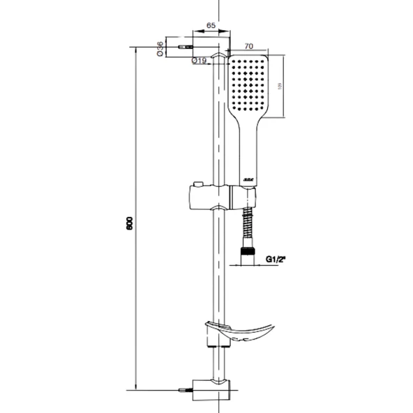 Eca Tiera Sürgülü Duş Seti - 2
