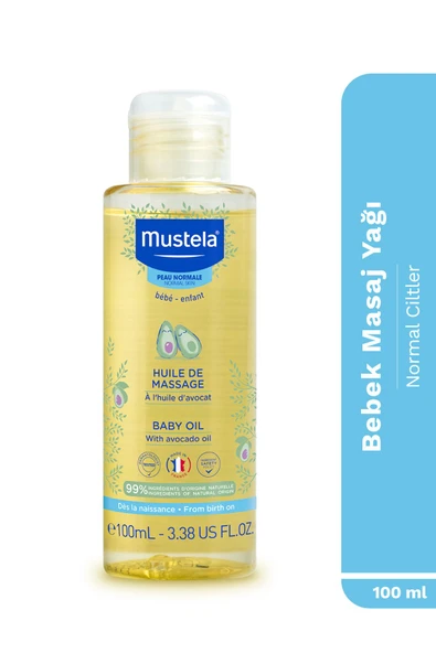 Mustela Avokado Yağı Içeren %99 Doğal Içerikli Nemlendirici Bebek Masaj Yağı 100 ml