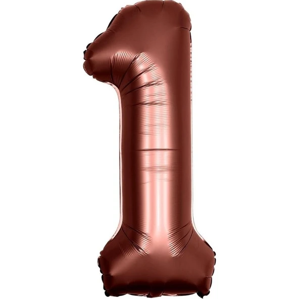 Parti Sürprizi Retro Çikolata Kahve 1 Rakam Folyo Balon 100 cm ürün görseli