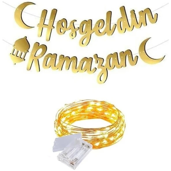 Parti Sürprizi Hoş Geldin Ramazan Banner Işıklı Set ürün görseli