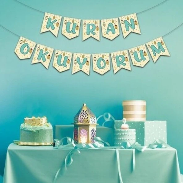 Parti Sürprizi Kuran Okuyorum Zikzak Banner Set Yazı ürün görseli