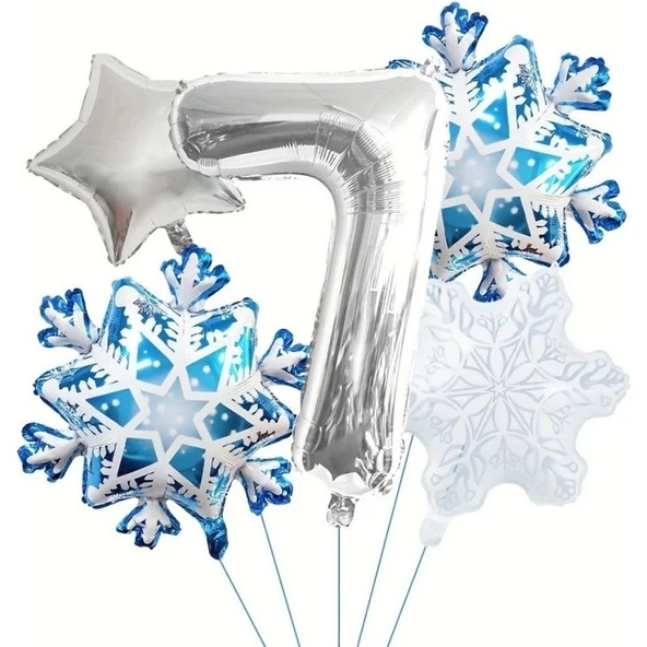 Parti Sürprizi Kartanesi 7 Yaş Rakam Folyo Balon Set ürün görseli