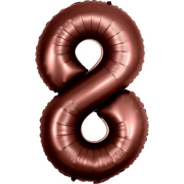Parti Sürprizi Retro Çikolata Kahve 8 Rakam Folyo Balon 100 cm ürün görseli
