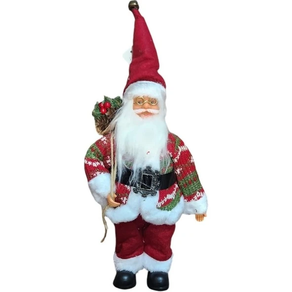 Parti Sürprizi Yılbaşı Partisi Kırmızı Noel Baba 30 cm Dekor Süs 1 Adet ürün görseli