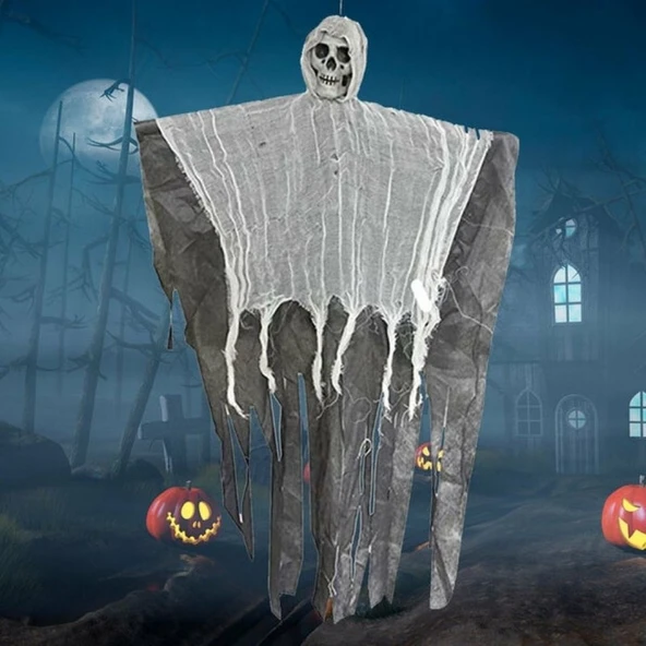 Parti Sürprizi Halloween Cadılar Bayramı Küçük Boy Kuru Kafa Dekor Süs 1 Adet - 1