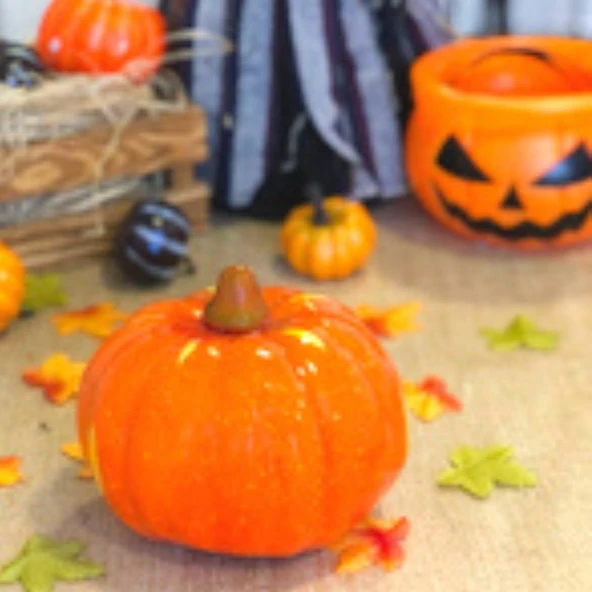 Parti Sürprizi Hallowen cadılar bayramı balkabağı 15 cm 1 adet - 1