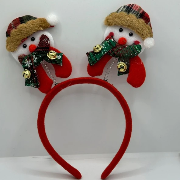 Parti Sürprizi Yılbaşı Partisi Kardan Adam Yaylı Taç 1 Adet ürün görseli