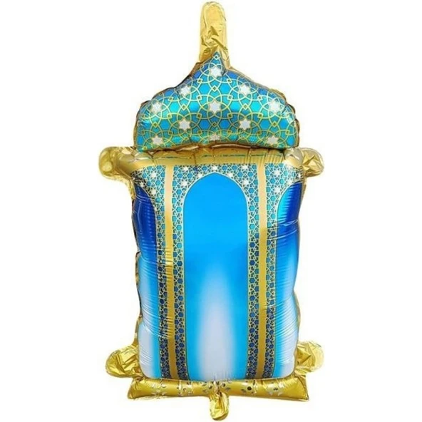Parti Sürprizi Ramazan Temalı Mavi Kandil Şekilli Folyo Balon 1 Adet ürün görseli