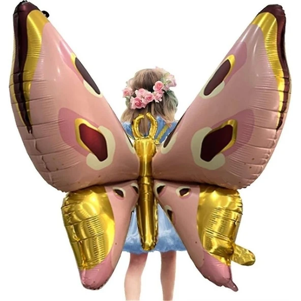 Parti Sürprizi Retro Puanlı Kelebek Şekilli Folyo Balon 1 Adet - Resim 2