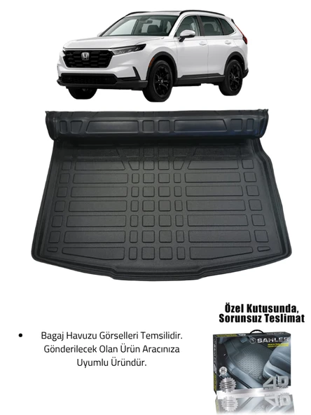 Sahler Honda CR-V 2024+ Uyumlu 4.5D Premium Havuzlu Oto Paspas ve Liner Marka 3D Bagaj Havuzu - 2