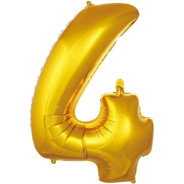 Parti Sürprizi Gold 4 Rakam Folyo Balon 36 cm 1ADET ürün görseli