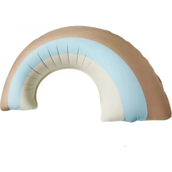 Parti Sürprizi retro Gökkuşağı Mavi Folyo Balon 82 x 53 cm 1 Adet ürün görseli