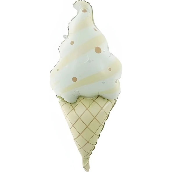 Parti Sürprizi Retro Külahlı Dondurma Şekilli Folyo Balon 1 Adet ürün görseli