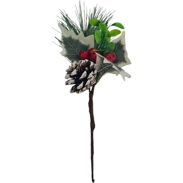 Parti Sürprizi Yılbaşı Partisi İğne Dallı Kukina Dekor Süs 20 cm 1 Adet ürün görseli