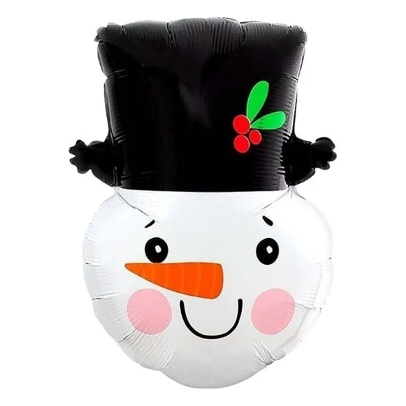 Parti Sürprizi Yılbaşı Partisi Şapkalı Kardan Adam Folyo Balon 1 Adet ürün görseli