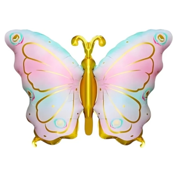 Parti Sürprizi Pembe Gold Kelebek Folyo Balon 1 Adet ürün görseli