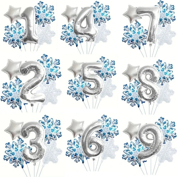 Parti Sürprizi Kartanesi 7 Yaş Rakam Folyo Balon Set - Resim 2