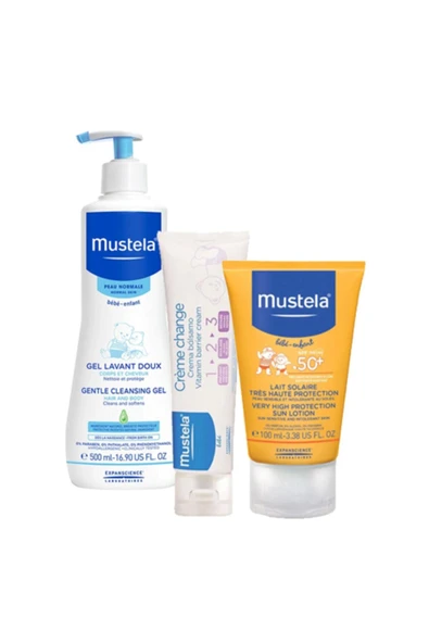 Mustela Bebek Şampuan 500 ml + Güneş Koruyucu Spf 50+ 100 ml + Pişik Kremi 50 ml SS20200612010 - 2