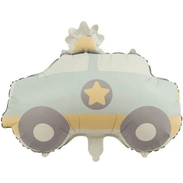 Parti Sürprizi Retro Polis Arabası Şekilli Folyo Balon 60 x 56 cm 1 Adet ürün görseli