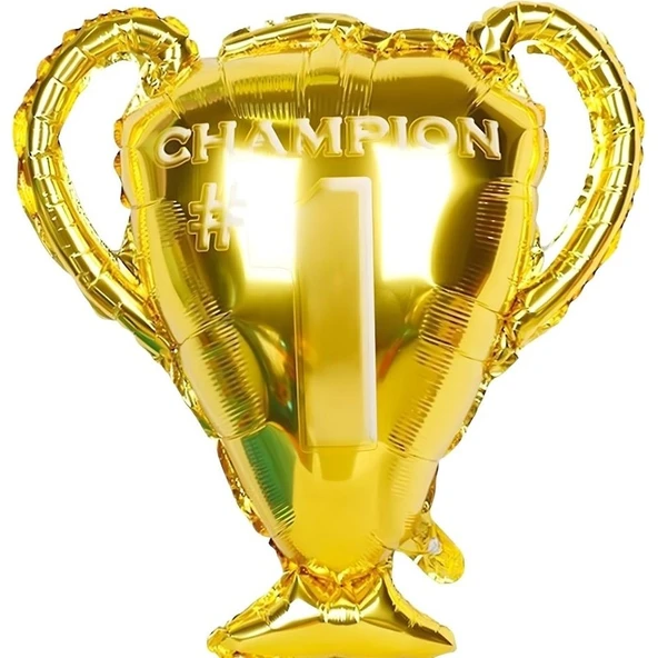 Parti Sürprizi Şampiyon Kupa Şekilli Folyo Balon 1 Adet ürün görseli