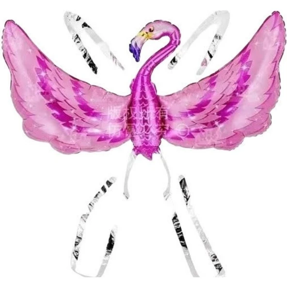 Parti Sürprizi Kanatlı Pembe Flamingo Folyo Balon 1 Adet ürün görseli