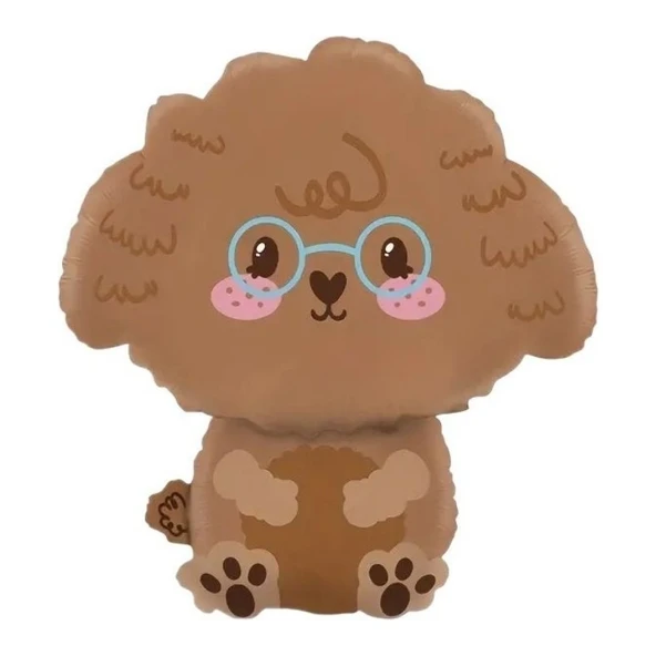 Parti Sürprizi Gözlüklü Poodle Köpek Folyo Balon 1 Adet ürün görseli