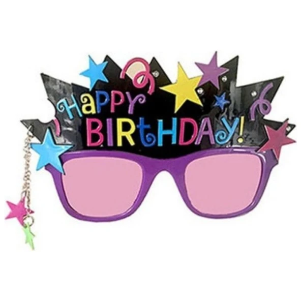 Parti Sürprizi Star Renkli Happy Birthday Parti Gözlüğü 1 Adet ürün görseli