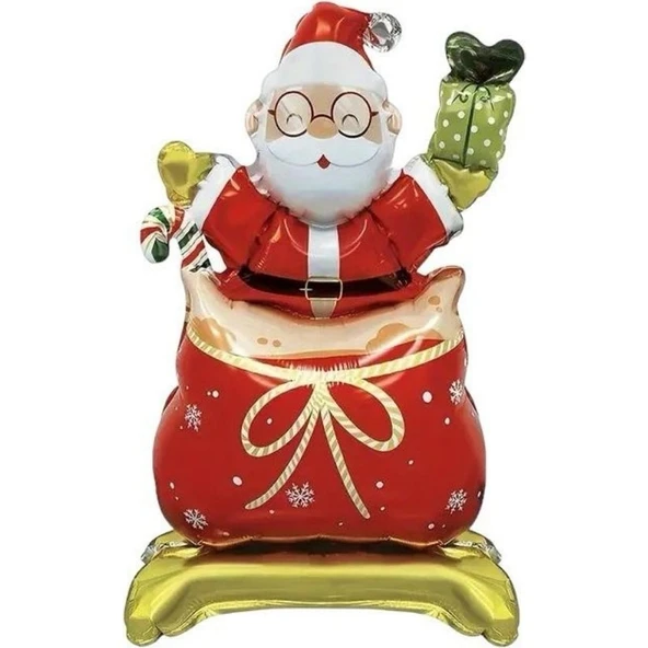 Parti Sürprizi Yılbaşı Partisi Ayaklı Küçük Noel Baba Folyo Balon ürün görseli