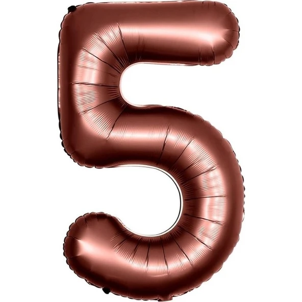 Parti Sürprizi Retro Çikolata Kahve 5 Rakam Folyo Balon 100 cm ürün görseli