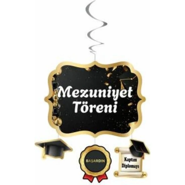 Parti Sürprizi Mezuniyet Töreni Asmalı Tavan Süs Set ürün görseli