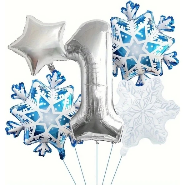 Parti Sürprizi Kartanesi 1 Yaş Rakam Folyo Balon Set ürün görseli