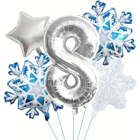 Parti Sürprizi Kartanesi 8 Yaş Rakam Folyo Balon Set ürün görseli