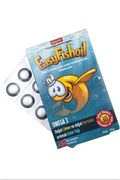 EASYVİT Easyfishoil Omega 3 Çiğnenebilir 30 Adet Jel