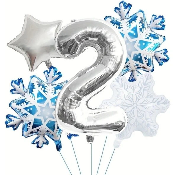 Parti Sürprizi Kartanesi 2 Yaş Rakam Folyo Balon Set ürün görseli