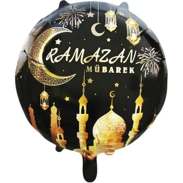 Parti Sürprizi Ramazan Mübarek Cami Desenli Folyo Balon 1 Adet ürün görseli