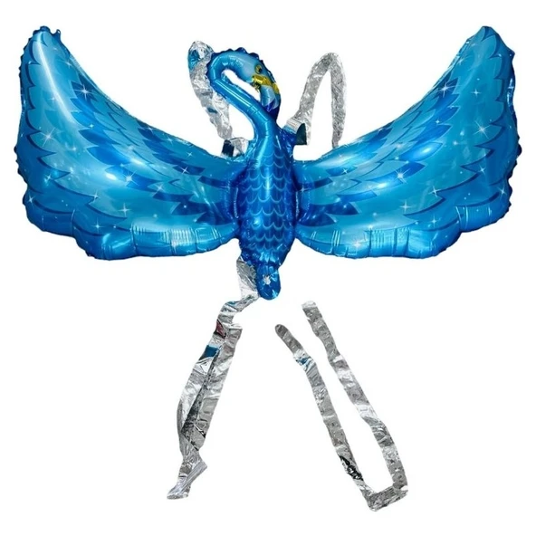 Parti Sürprizi Kanatlı Mavi Flamingo Folyo Balon 1 Adet ürün görseli