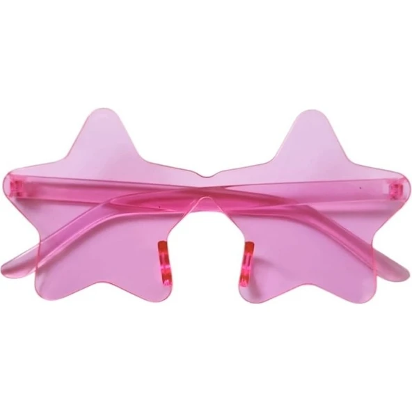 Parti Sürprizi Çerçevesiz Pembe Yıldız Şekilli Parti Gözlüğü 1 Adet ürün görseli
