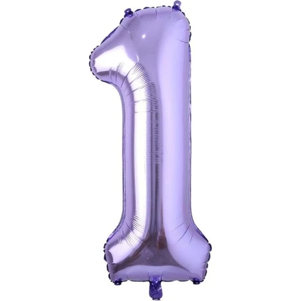 Parti Sürprizi Mor Renk 1 Rakam Folyo Balon 100 cm ürün görseli
