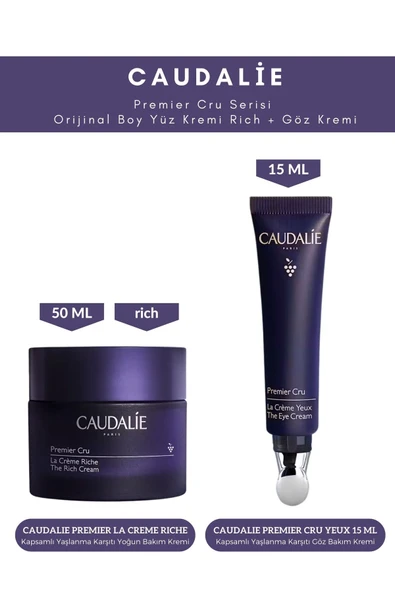 Caudalie Premier CRU Serisi Yüz Kremi RICH | Göz Kremi Orijinal Boy Set ürün görseli 1