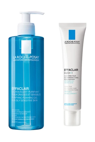 La Roche Posay Akne Bakım Seti Effaclar Jel 400 ml + Duo Spf 30 Krem 40 ml Glb2020030404001 ürün görseli 1