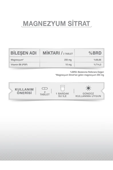 goodday Magnesıum Plus S (MAGNEZYUM SİTRAT) & P5p 30 Tablet - Resim 4