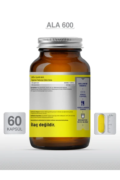 goodday Ala 600 Alfa Lipoik Asit 60 Kapsül Dr Caps Bitkisel Besin Desteği - 3