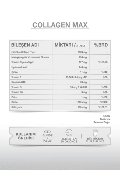 goodday Collagen Max 30 Tablet 2000mg Balık Kolajeni - Resim 7