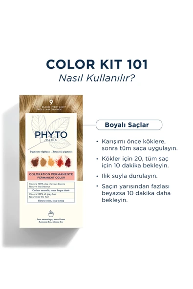 Phyto Color Bitkisel Amonyaksız Kalıcı Doğal Içerikli Bitkisel Saç Boyası 9 Açık Sarı - 3