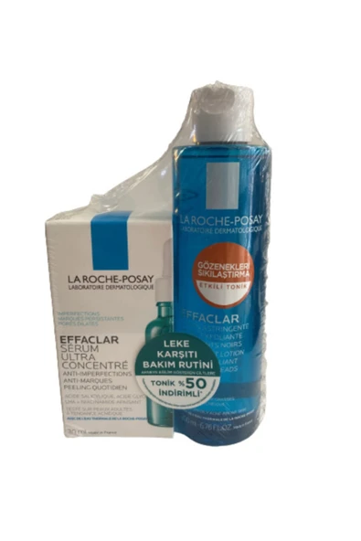 La Roche Posay Effaclar Günlük Peeling Etkili Serum 30ml + Effaclar Sıkılaştırıcı Tonik 200ml - 1